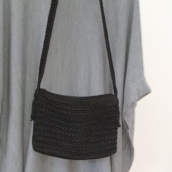 The Sak Handbags - The Sak Black Crochet Crossbody Bag